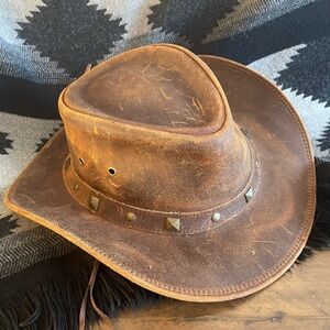 *SOLD* Leather Kenny K western cowboy hat